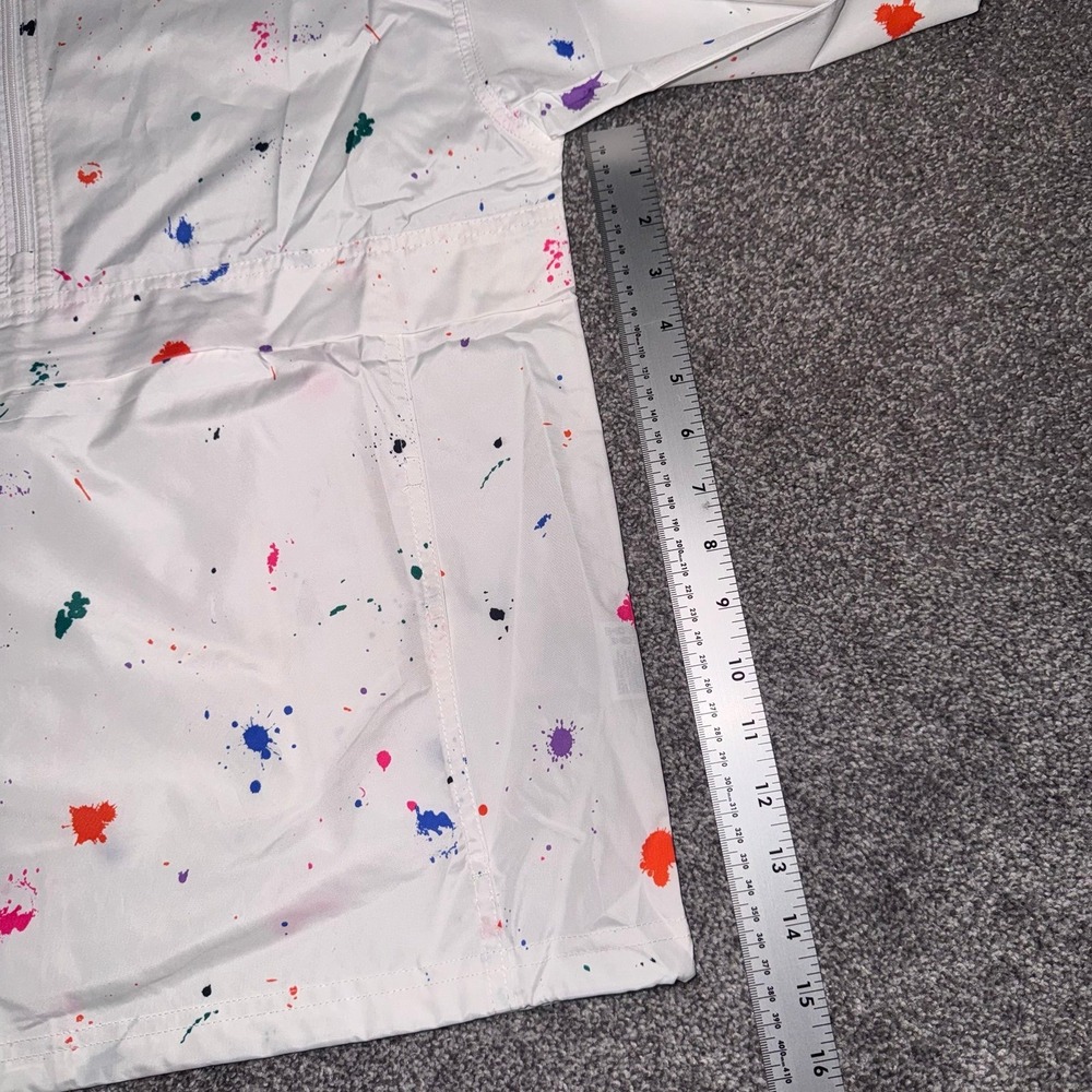 Champion Women's White Splash Tie-Dye Paint Splatter Pullover Windbreaker - XS - Picture 5 of 11